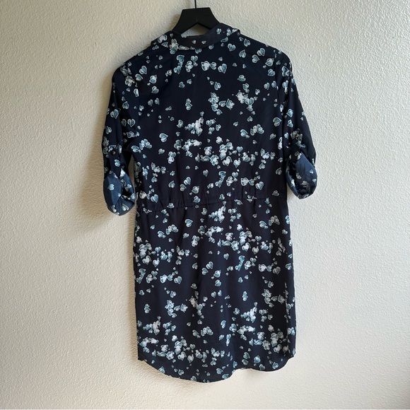 Maison Jules Blue Button Front Long Sleeve Dress Size Small - Picture 8 of 8